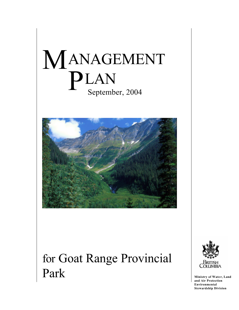 Goat Range Management Plan Final
