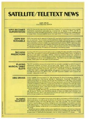 Satellite/Teletext News