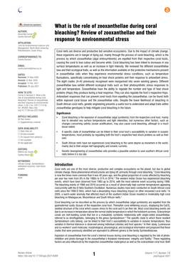 What Is the Role of Zooxanthellae During Coral Bleaching?