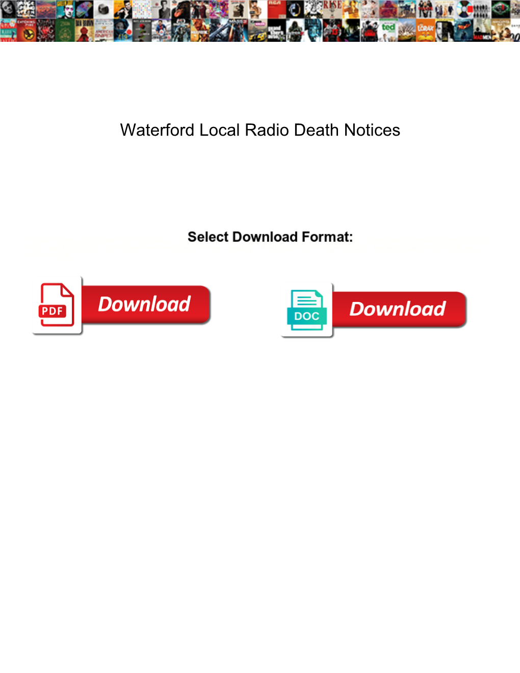 Waterford Local Radio Death Notices