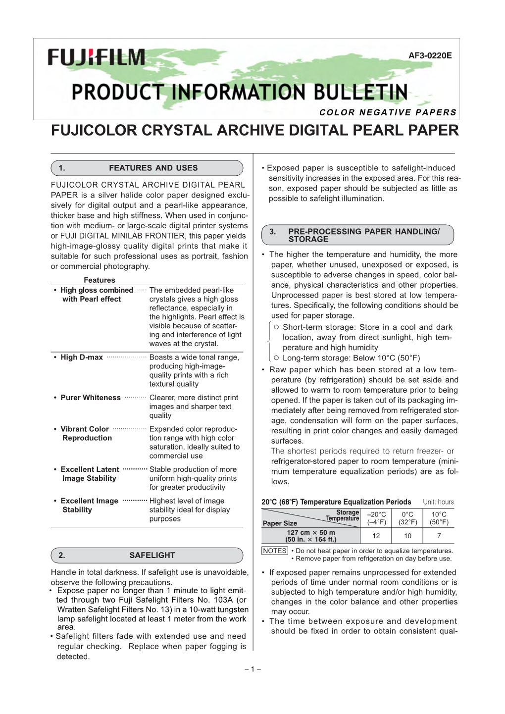 Fujicolor Crystal Archive Digital Pearl Paper