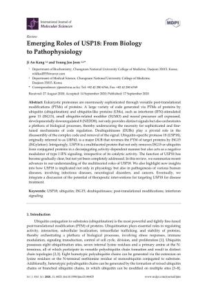 Emerging Roles of USP18: from Biology to Pathophysiology