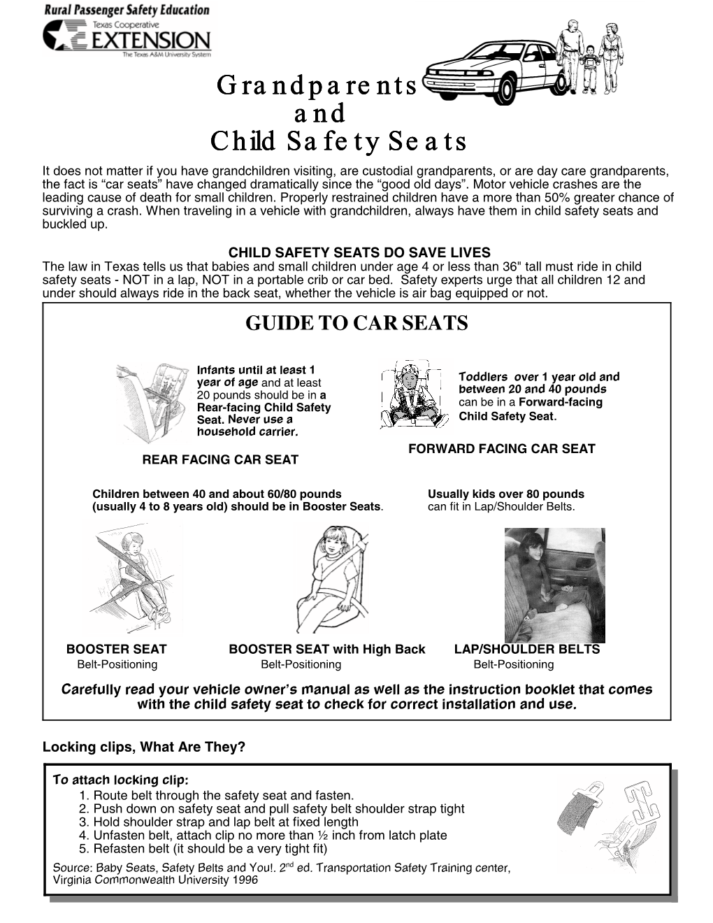Grandparents and Child Safety Seats