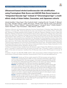 Ultrasound-Based Stroke/Cardiovascular Risk Stratification Using Framingham Risk Score and ASCVD Risk Score Based On