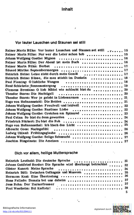 Vor Lauter Lauschen Und Staunen Sei Still Dich Vor Allem, Heilige