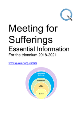 Meeting for Sufferings Handbook Updated In