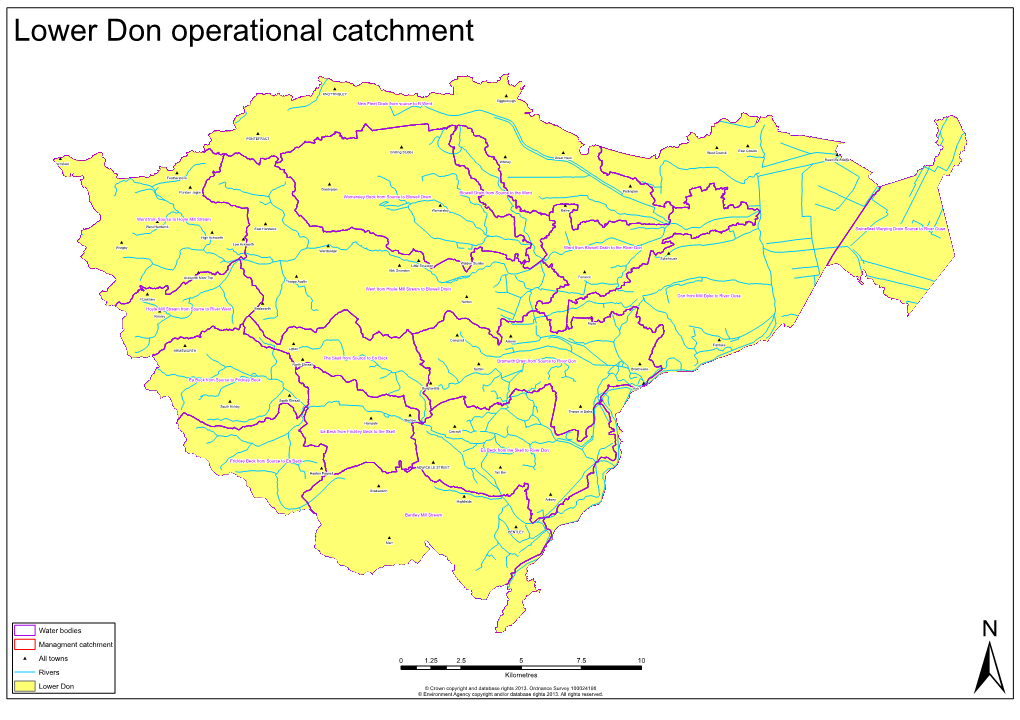 Water Bodies Managment Catchment All Towns Rivers Lower