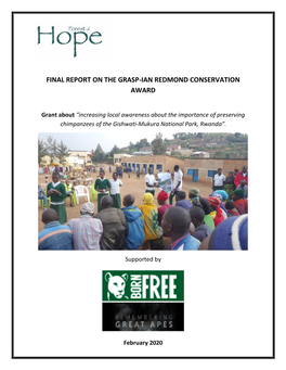 Final Report on the Grasp-Ian Redmond Conservation Award
