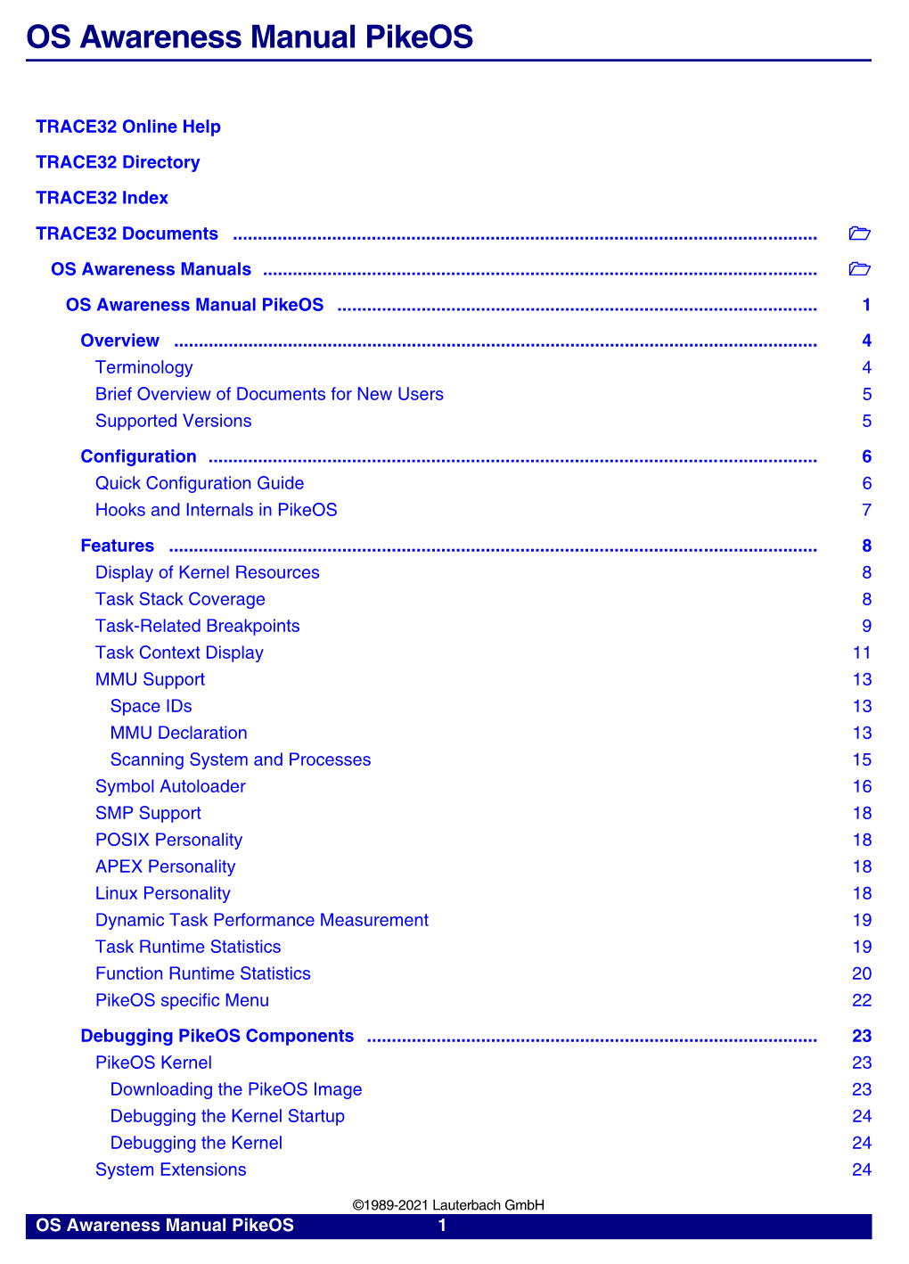 OS Awareness Manual Pikeos