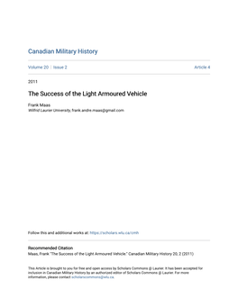 The Success of the Light Armoured Vehicle