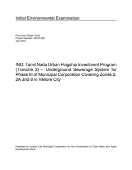 Tamil Nadu Urban Flagship Investment Program