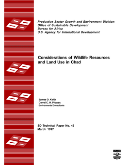 Considerations of Wildlife Resources and Land Use in Chad