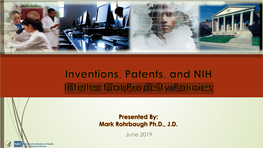 Inventions, Patents, and NIH Intellectual Property Policies