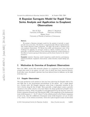 A Bayesian Surrogate Model for Rapid Time Series Analysis And