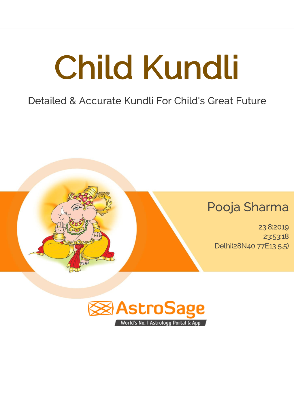 Astrosage Child Report Horoscope