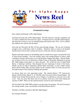 News Reel Fall 2008 Edition