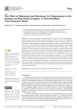 The Effect of Minimum and Maximum Air Temperatures in the Summer on Heat Stroke in Japan: a Time-Stratiﬁed Case-Crossover Study