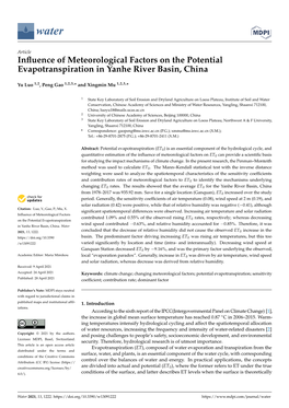 Influence of Meteorological Factors on the Potential Evapotranspiration In