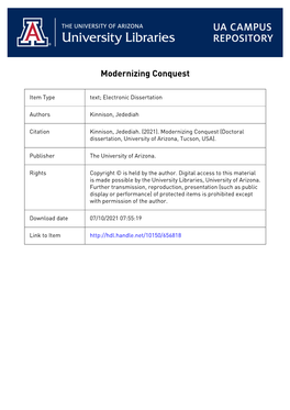 MODERNIZING CONQUEST Kinnison Dissertation