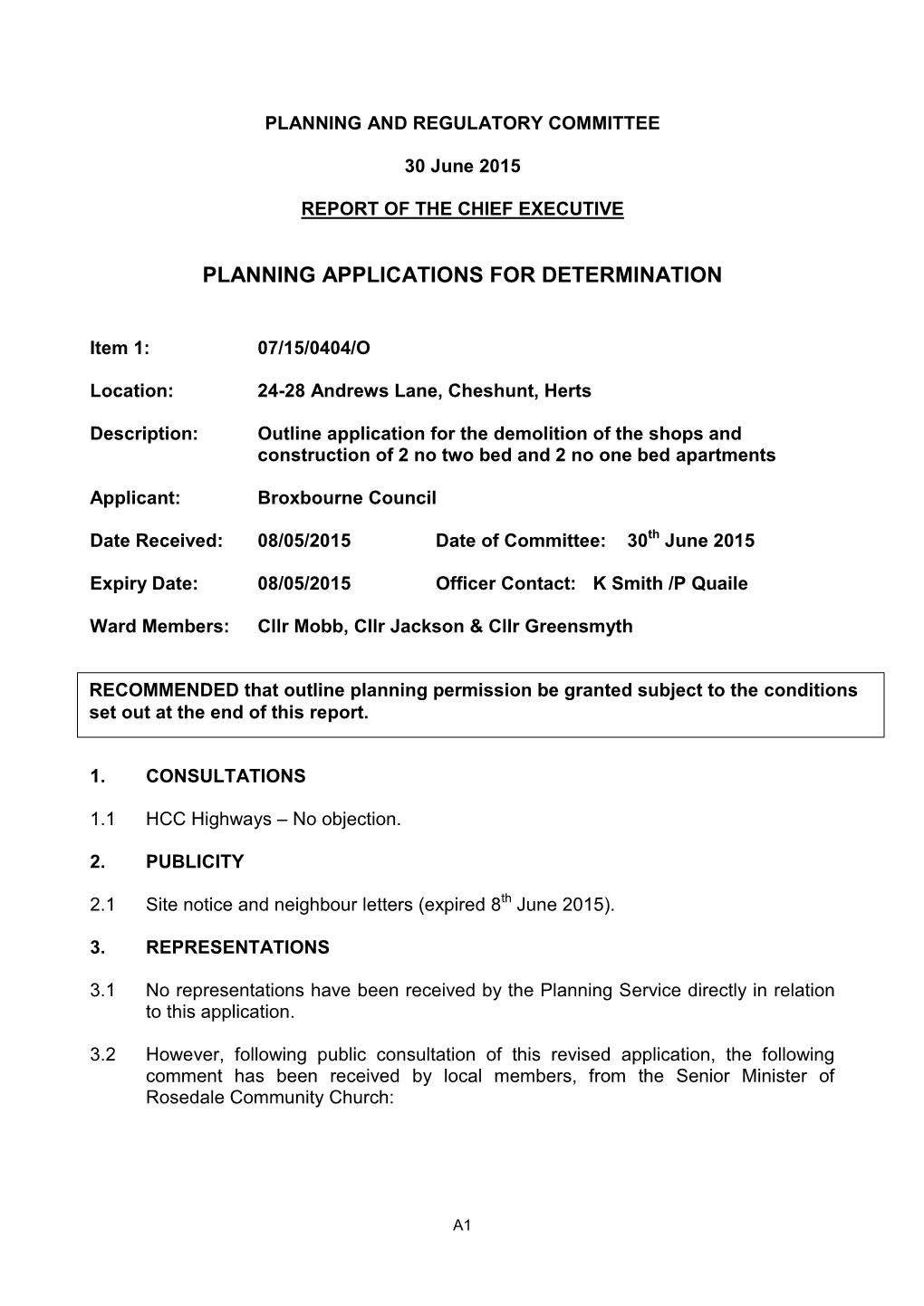 Britannia Nurseries, Waltham Cross Design Brief for Reserved Matters Planning Application