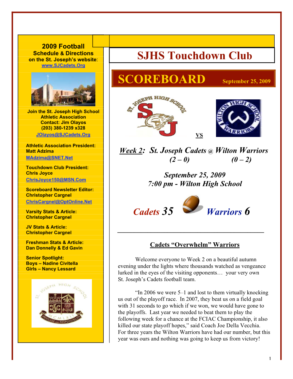 SJHS Touchdown Club