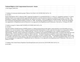National Right to Life Congressional Scorecard - Senate 111Th Congress 2009-2010