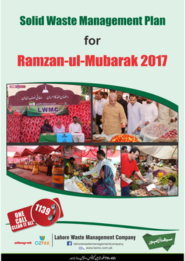 Solid Waste Management Plan for the Month of Ramzan
