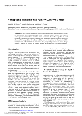 Homophonic Translation As Humpty-Dumpty's Choice