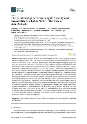 The Relationship Between Fungal Diversity and Invasibility of a Foliar Niche—The Case of Ash Dieback