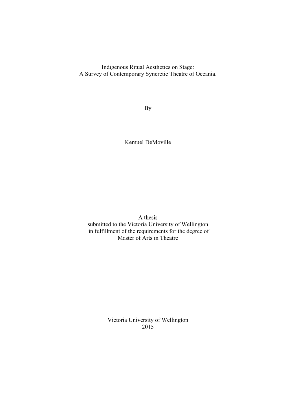 Kemuel Demoville Full Thesis 3 Oct 2015