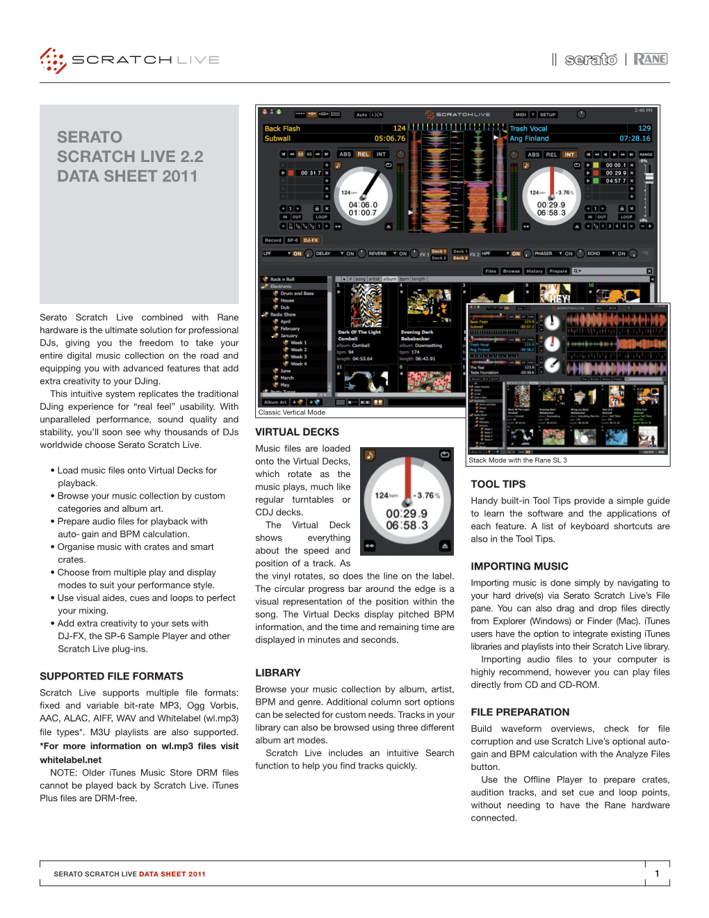 Scratch Live Data Sheet