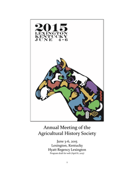 Annual Meeting of the Agricultural History Society
