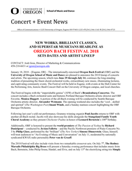 Concert + Event News