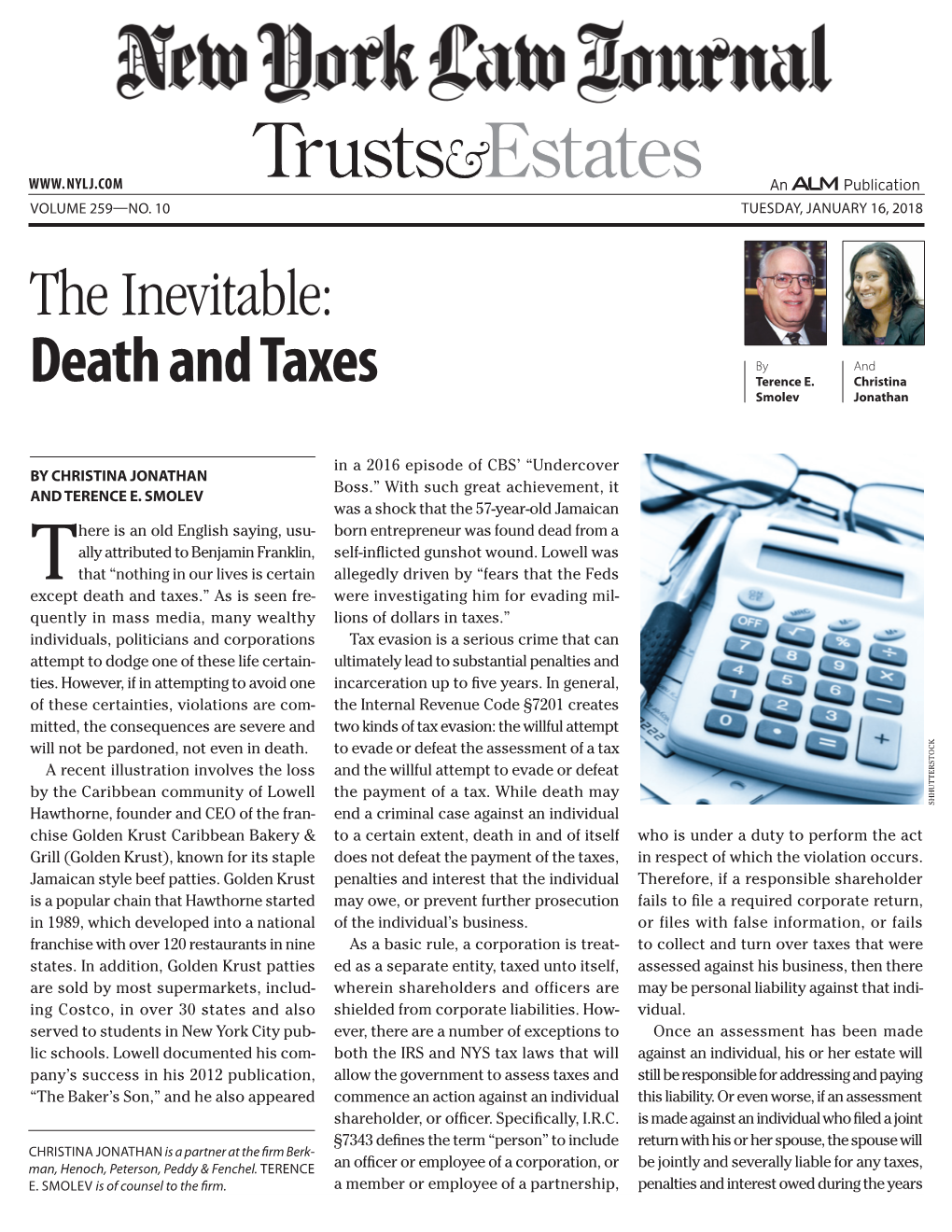 Death and Taxes Terence E