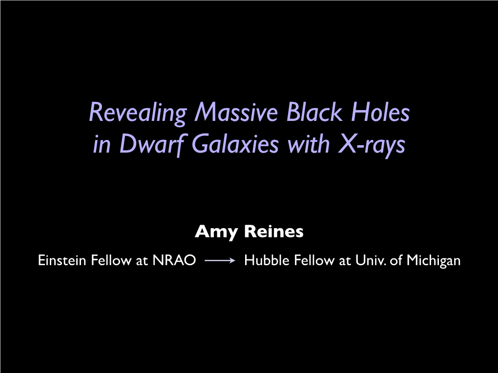 Revealing Massive Black Holes in Dwarf Galaxies with X-Rays