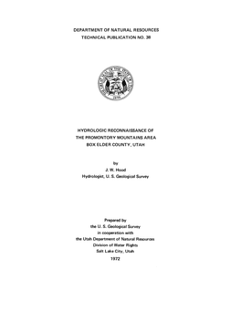 Department of Natural Resources Technical Publication No