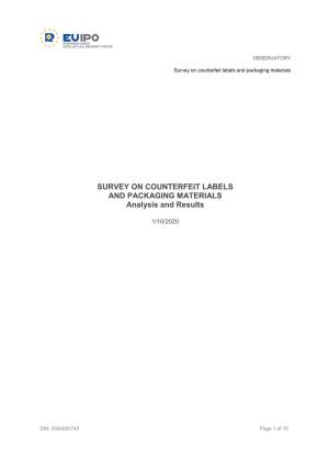 Survey on Counterfeit Packaging Material