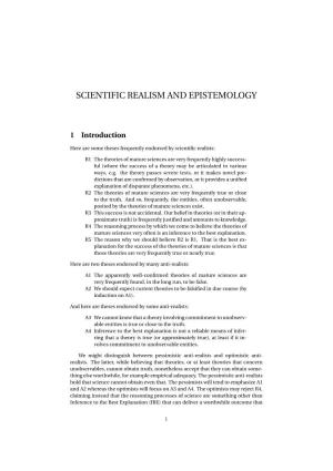 Scientific Realism and Epistemology