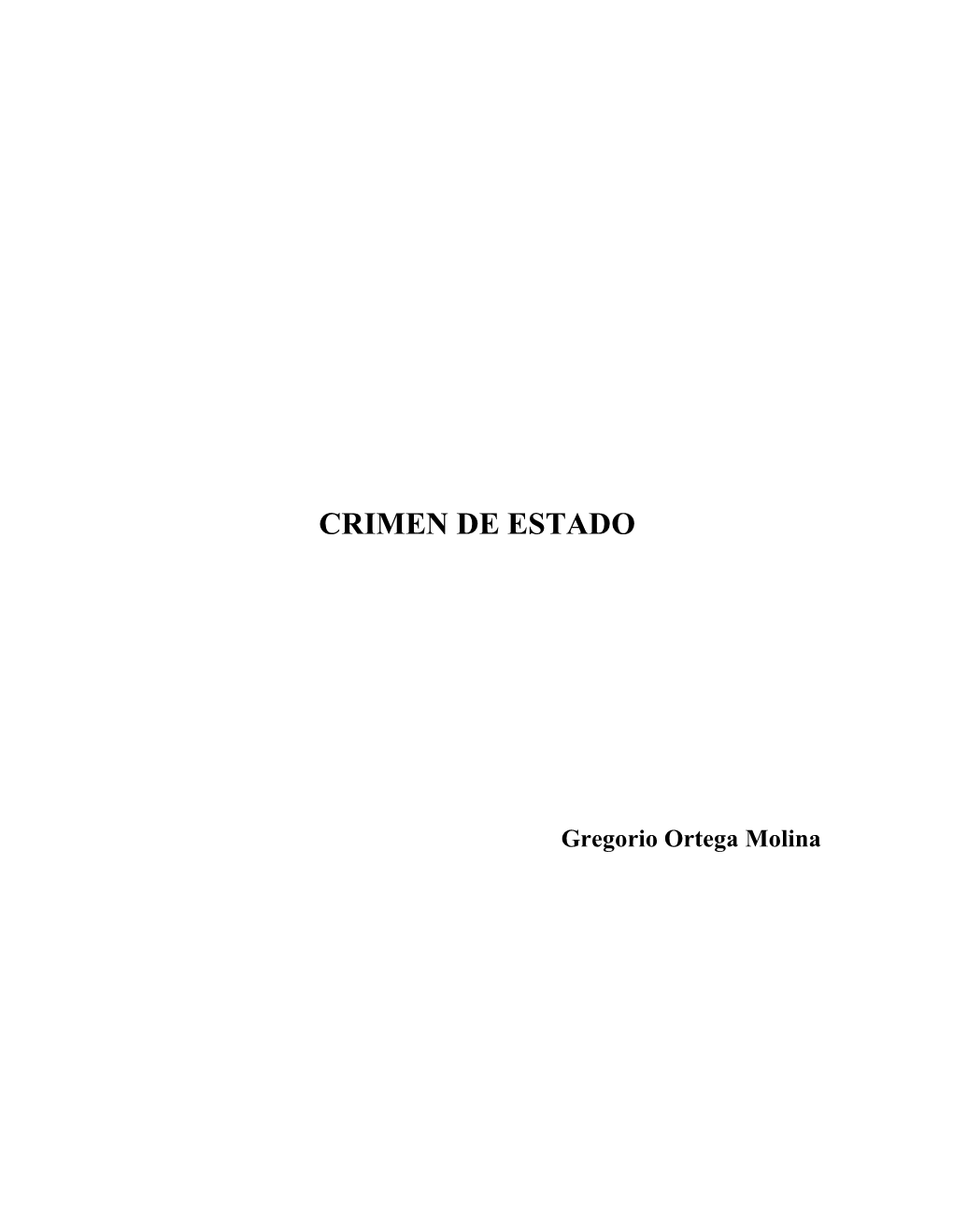 Crimen De Estado