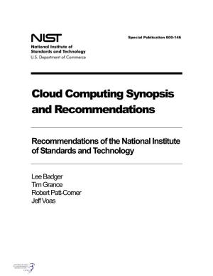 Cloud Computing Synopsis and Recommendations