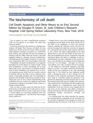 The Biochemistry of Cell Death Cell Death: Apoptosis and Other Means to an End, Second Edition by Douglas R