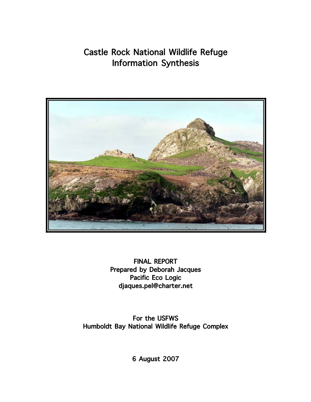 Castle Rock National Wildlife Refuge Information Synthesis