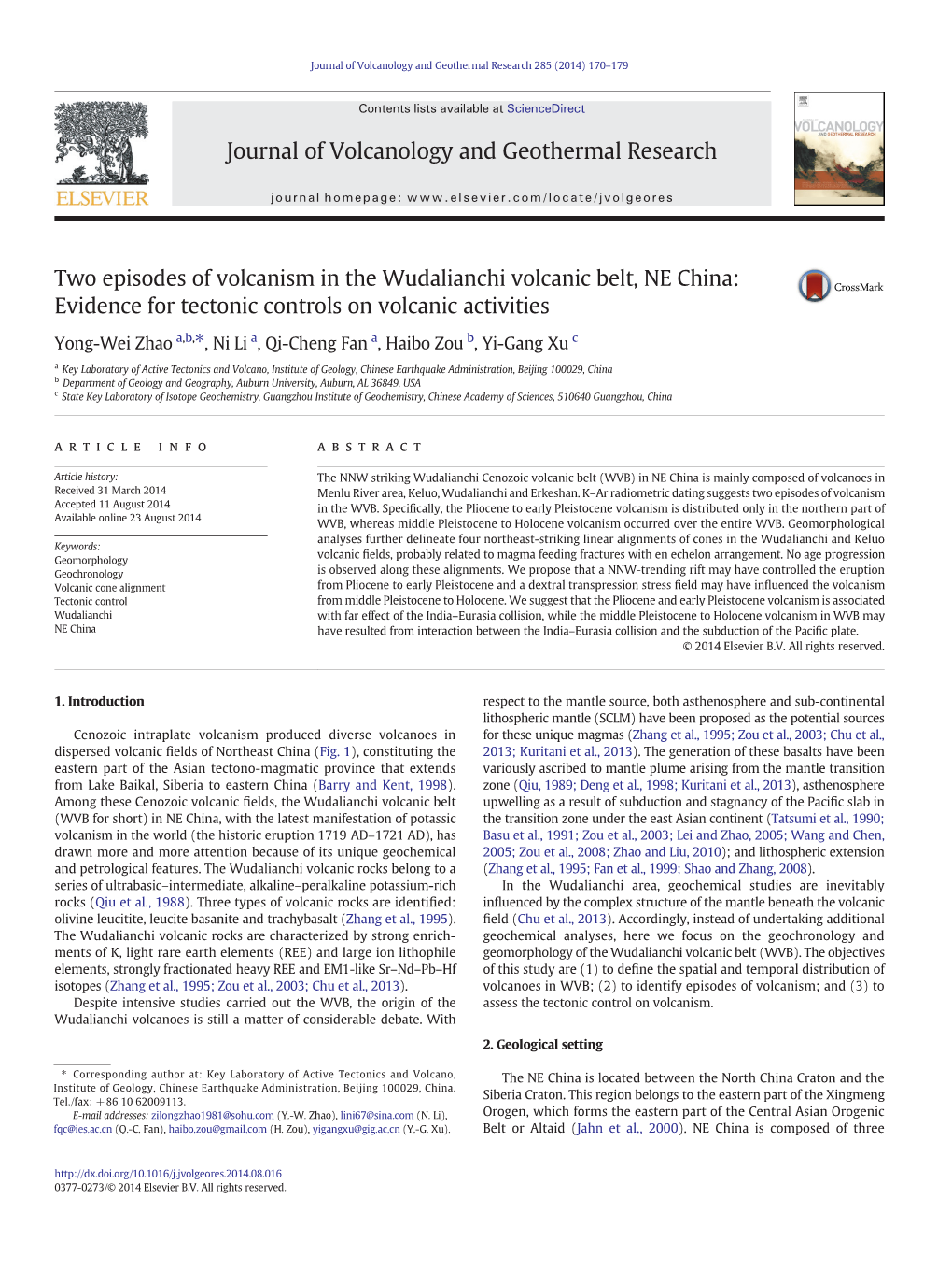 Evidence for Tectonic Controls on Volcanic Activities