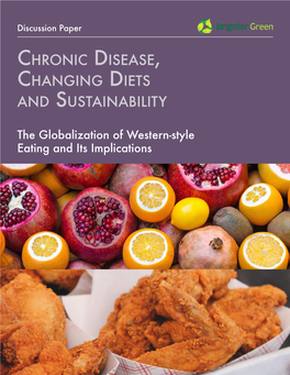 Chronic Disease, Changing Diets and Sustainability