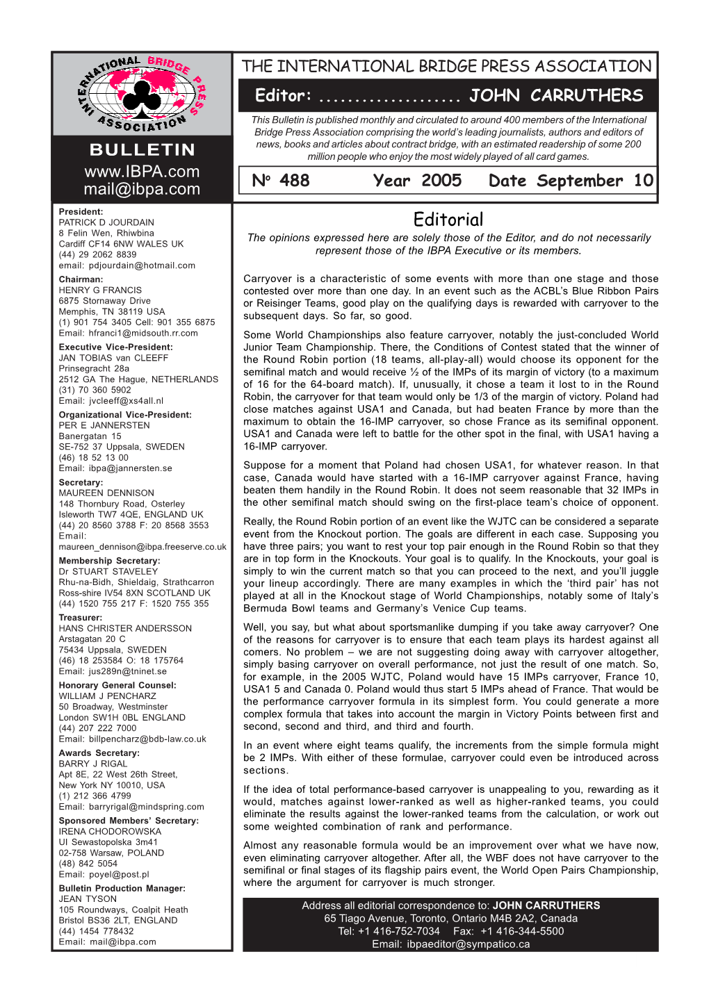 IBPA Bulletin 479 December 2004