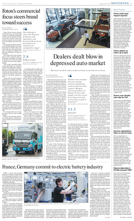 Dealers Dealt Blow in Depressed Auto Market