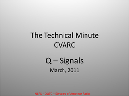 Q – Signals March, 2011