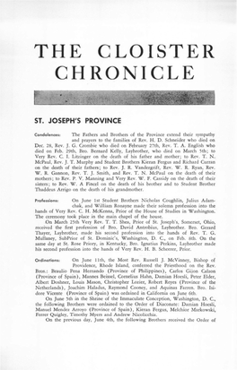 The Cloister Chronicle