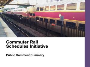 MBTA Commuter Rail Schedules Initiative