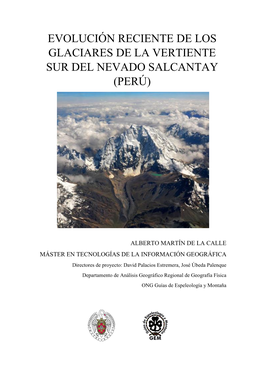 Evolución Reciente De Los Glaciares De La Vertiente Sur Del Nevado Salcantay (Perú)